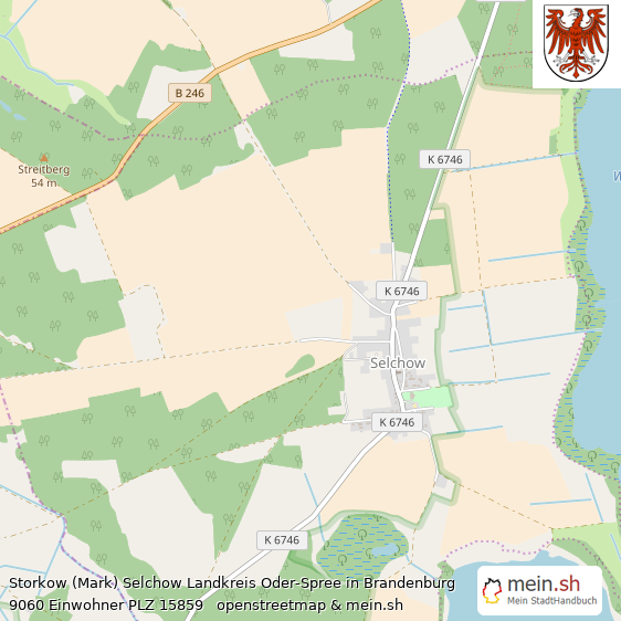 Storkow (Mark) Selchow Landkreis Oder-Spree Lageplan © Openstreetmap Contributors Storkow (Mark) Selchow Lageplan